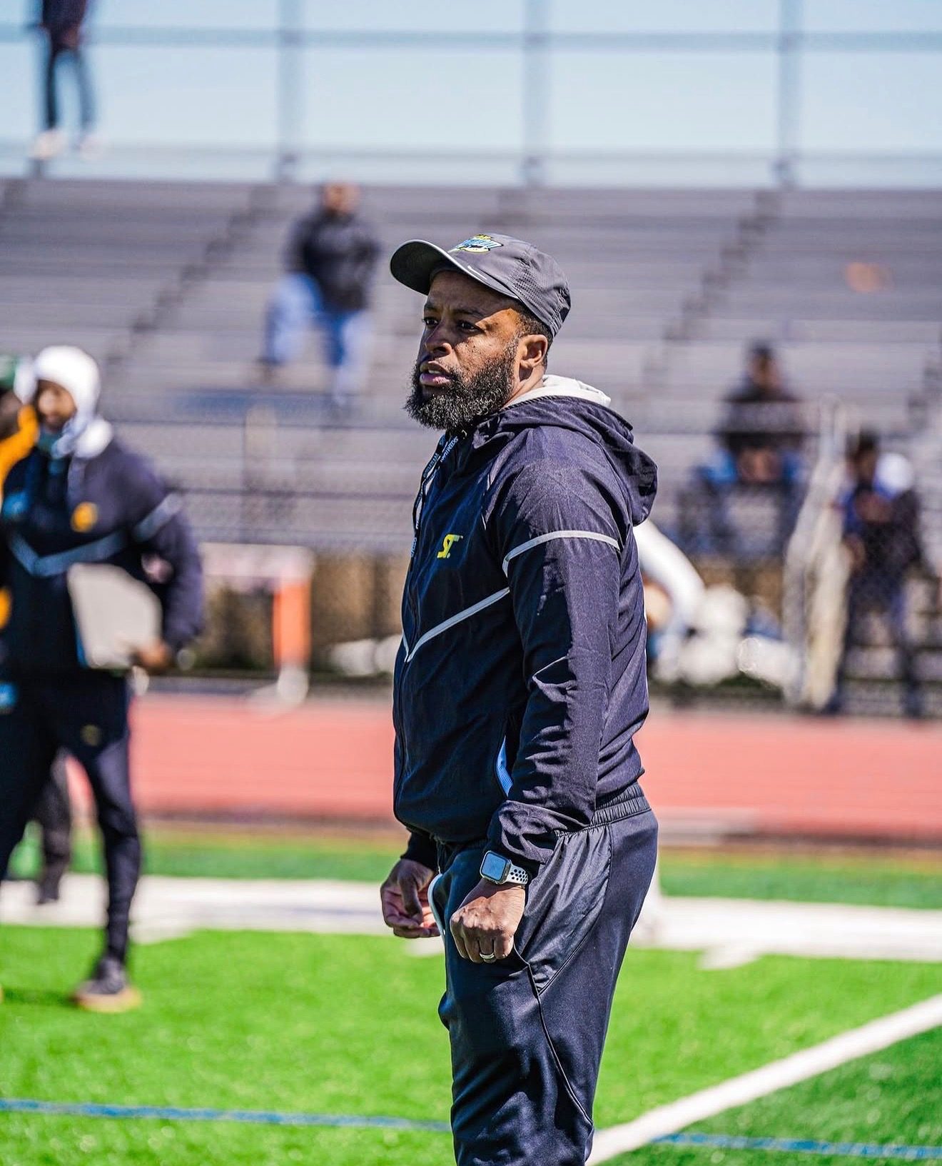 Coach on the field